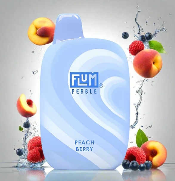 FLUM PEBBLES 6000 使い捨てベイプ - ピーチベリー：上質なフルーティー体験の新基準