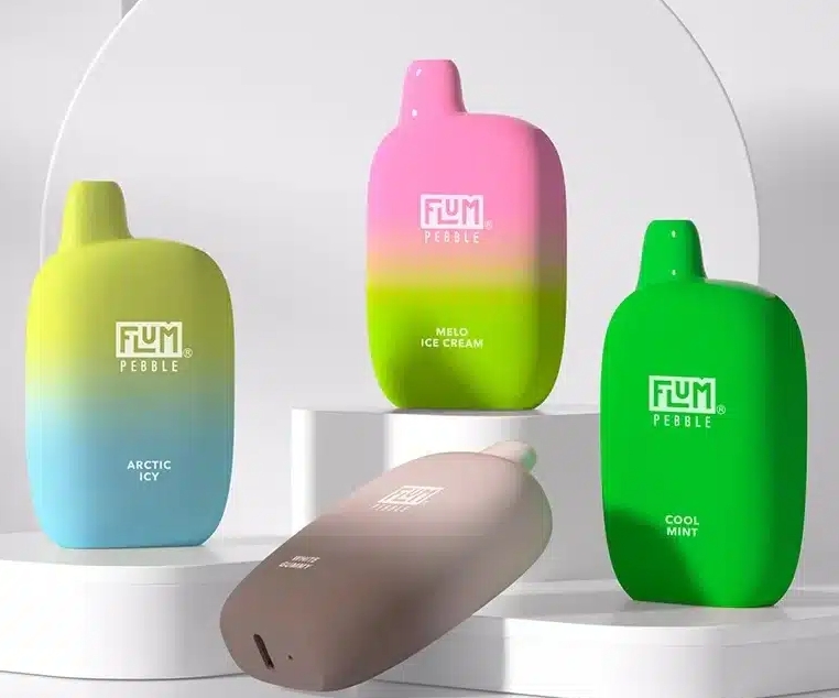 Flum Pebble 6000 Puffs Vape - 白いグミ：ノスタルジックな甘酸っぱさを、息づかいのように